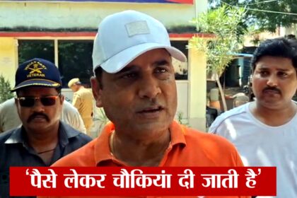 लोनी विधायक नंदकिशोर गुर्जर गाजियाबाद में पुलिस चौकियों में भ्रष्टाचार के आरोप लगाते हुए