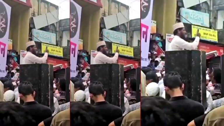 बीड़ में आई लव मोहम्मद कार्यक्रम, सीएम योगी को धमकी देते मौलाना का फोटो