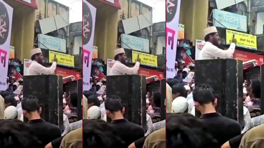 बीड़ में आई लव मोहम्मद कार्यक्रम, सीएम योगी को धमकी देते मौलाना का फोटो