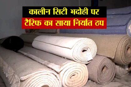Bhadohi carpet weaver working in workshop affected by US tariff