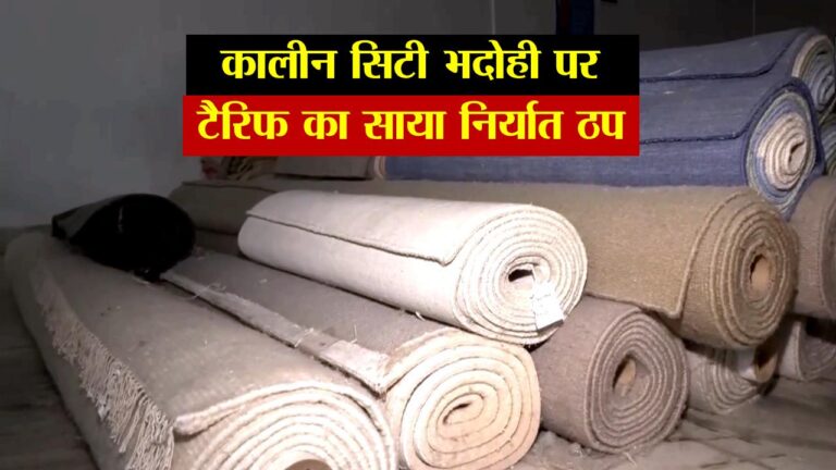 Bhadohi carpet weaver working in workshop affected by US tariff