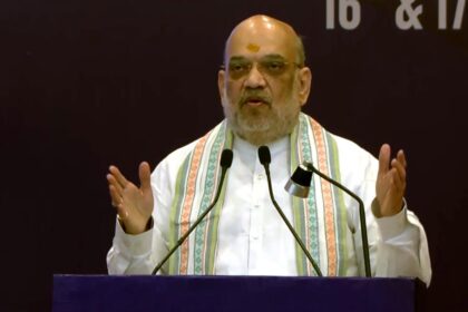 Union Home Minister Amit Shah addressing the Anti-Narcotics Task Force Conference in New Delhi, outlining the roadmap for a Nasha-Mukt Bharat (Drug-Free India)