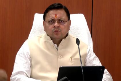 Uttarakhand CM Pushkar Singh Dhami chairing review meeting in Dehradun