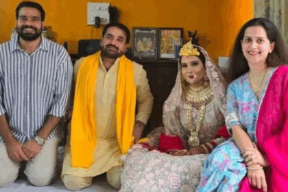 Vikas Yadav taking seven rounds in marriage ceremony at Arya Samaj Temple, Ghaziabad while on parole from jail