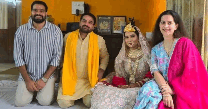 Vikas Yadav taking seven rounds in marriage ceremony at Arya Samaj Temple, Ghaziabad while on parole from jail