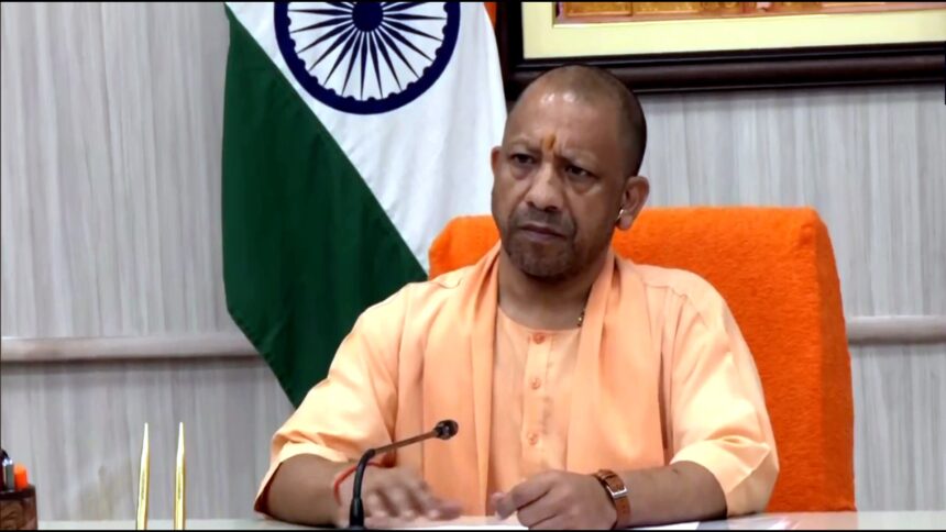 Yogi Adityanath announcing Bijli Bill Rahat Yojana for electricity consumers in Uttar Pradesh