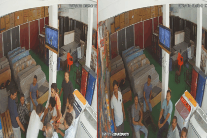 CCTV footage shows goons brutally assaulting a furniture shop owner in Kannauj after police failed to act on his complaint.