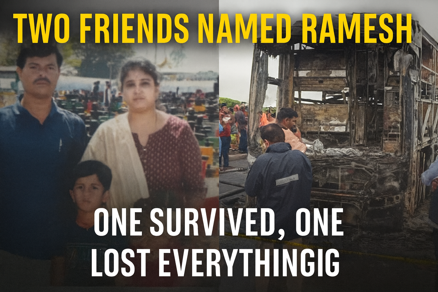 नेलाकुर्थी रमेश की आंखों में अब भी जलती बस की लपटें और दोस्त की आखिरी पुकार गूंज रही हैं।