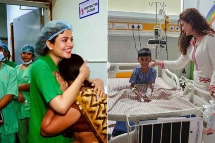 गायिका पलक मुच्छल बच्चों की मदद के लिए मंच पर गाते हुए”