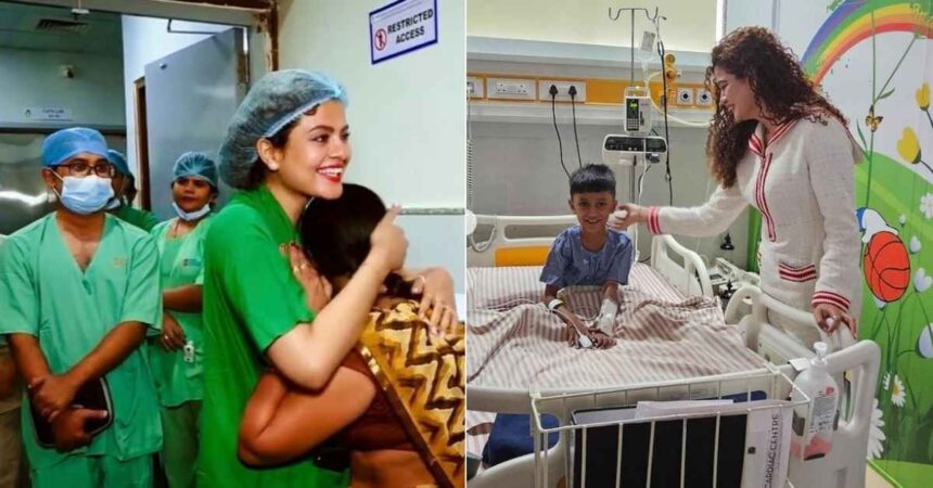 गायिका पलक मुच्छल बच्चों की मदद के लिए मंच पर गाते हुए”