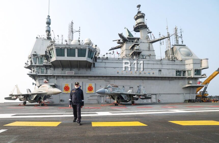 Prime Minister Narendra Modi celebrates Diwali aboard INS Vikrant, praising Indian Navy’s 40 Swadeshi warships and indigenous missiles under the vision of Aatmanirbhar Bharat