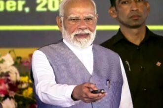 PM Modi inaugurating development projects in Kurunool, Andhra Pradesh