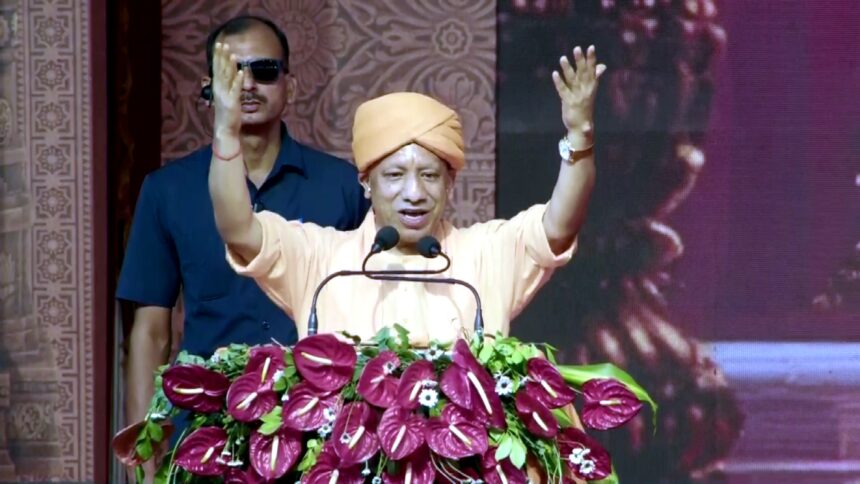 CM Yogi Adityanath performing Lord Ram’s coronation during Ayodhya Deepotsav 2025 as millions of diyas illuminate Saryu Ghat