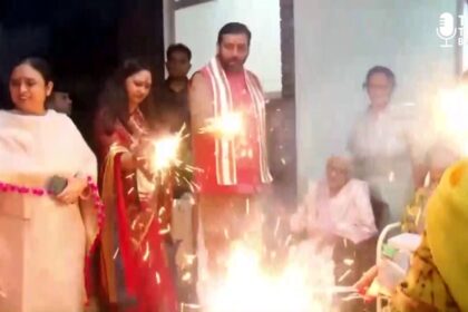 Haryana CM Nayab Saini celebrating Diwali with family in Panchkula 2025