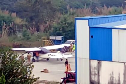 Delhi cloud seeding aircraft spraying silver iodide over city skies to reduce pollution