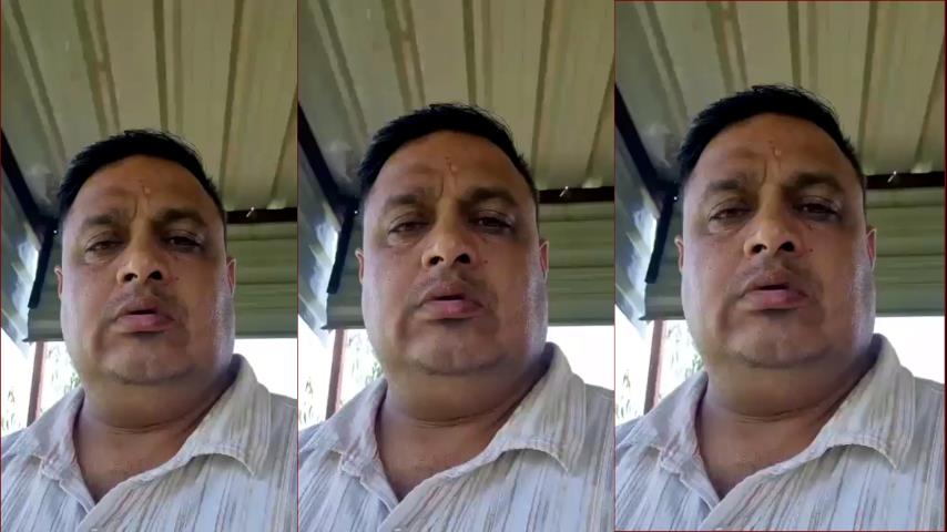 Rohtak Police ASI Sandeep Lathar, who committed suicide, raising allegations against IPS officer V Poonam Kumar, with reference to his video message supporting former SP Narendra Bijarnia.