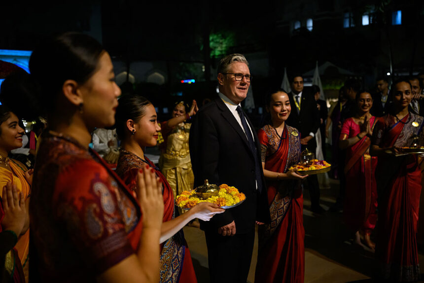 UK PM Keir Starmer lighting diya in Mumbai, extending Diwali and Bandi Chhor Divas greetings to Indians across the world