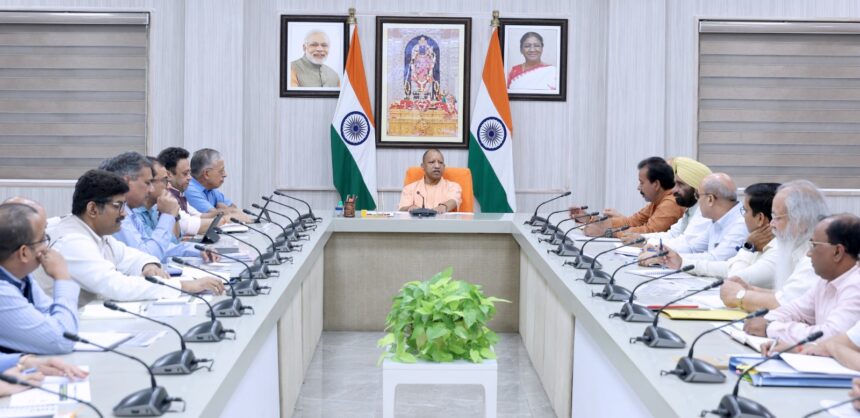 CM Yogi Adityanath reviewing UP-AGREES project