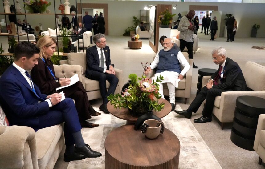 PM Narendra Modi engages in global diplomatic meetings on human-centric technology and IBSA cooperation during G20 Summit Johannesburg.