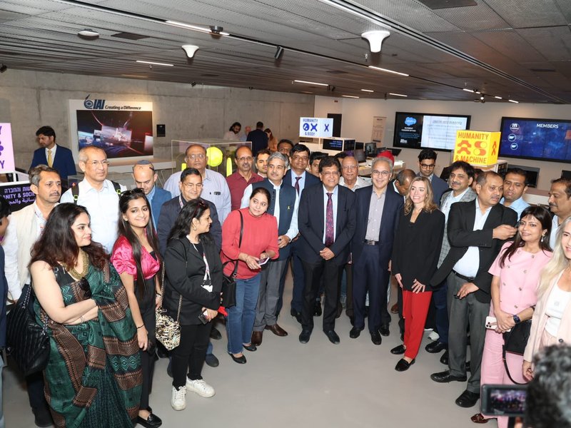 Piyush Goyal visiting the Peres Center for Peace and Innovation in Israel during discussions on India–Israel deeptech and startup collaboration