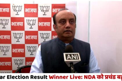 Sudhanshu Trivedi reacting to Bihar Election 2025 trends and Congress leader Manickam Tagore’s statement on X during counting updates.