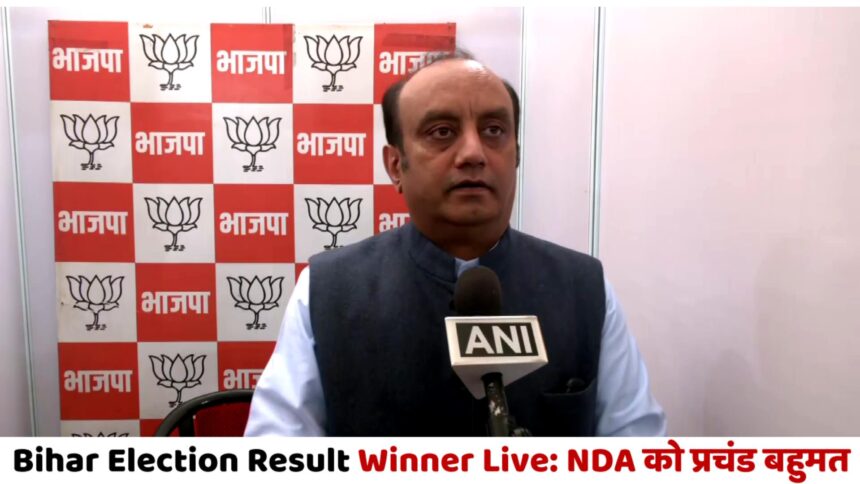 Sudhanshu Trivedi reacting to Bihar Election 2025 trends and Congress leader Manickam Tagore’s statement on X during counting updates.