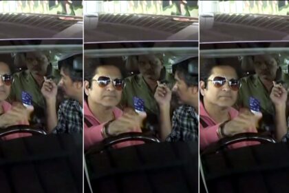 Sachin Tendulkar arriving at Nagpur Airport with family during a personal visit, greeted by fans and receiving warm welcome."