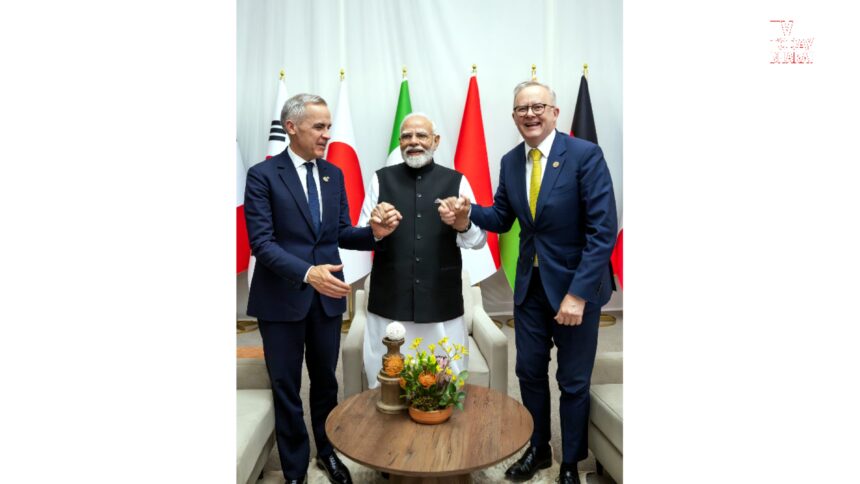 Prime Minister at G20 Summit in Johannesburg engaging with world leaders during key sessions.