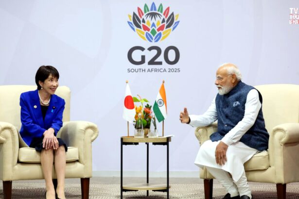 PM Narendra Modi meeting Japanese PM Sanae Takaichi at G20 Summit Johannesburg discussing India-Japan cooperation