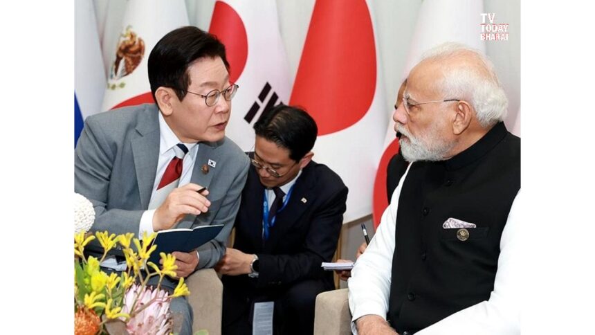 PM Modi meeting South Korean President Lee Jae Myung at G20 Johannesburg