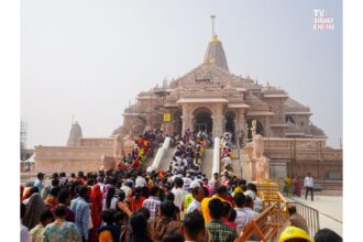 Ayodhya Ram Temple decorated with flowers and lights ahead of PM Modi’s grand flag-hoisting ceremony