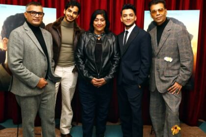 Karan Johar attending Homebound screening in London with Gurinder Chadha
