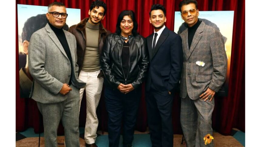 Karan Johar attending Homebound screening in London with Gurinder Chadha