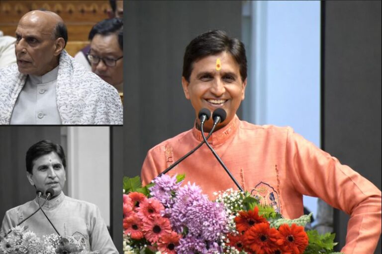 Kumar Vishwas recalling a Lok Sabha incident involving Rajnath Singh and a debate on parliamentary decorum