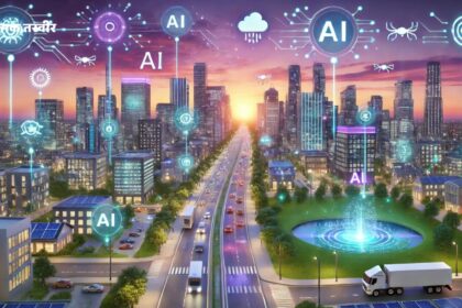 Lucknow and Noida skyline representing Uttar Pradesh’s first AI City Hub project launching in 2026