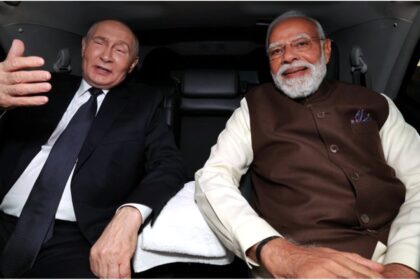 PM Modi warmly welcomes President Vladimir Putin at New Delhi airport during his India visit, highlighting strong India-Russia ties.