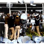 **ALT TEXT:** West Bengal Chief Minister Mamata Banerjee apologising after chaos at Salt Lake Stadium during Lionel Messi’s visit in Kolkata