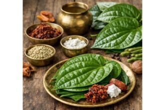 Fresh green betel leaf (paan leaf) showing natural medicinal properties that help protect from infections and improve digestion
