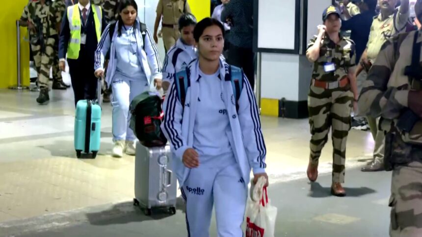 India Women and Sri Lanka Women cricket teams arrive in Thiruvananthapuram ahead of the 2nd T20I match at Greenfield International Stadium.