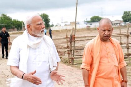 Uttar Pradesh CM Yogi Adityanath highlighting strong law and order, education reforms and decisive governance model