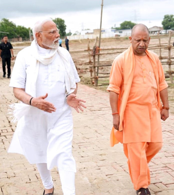 Uttar Pradesh CM Yogi Adityanath highlighting strong law and order, education reforms and decisive governance model