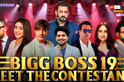 Bigg Boss 19 top finalists Pranit More, Gaurav Khanna, Tanya Mittal, Farhana Bhatt and Amaal Mallik during finale week