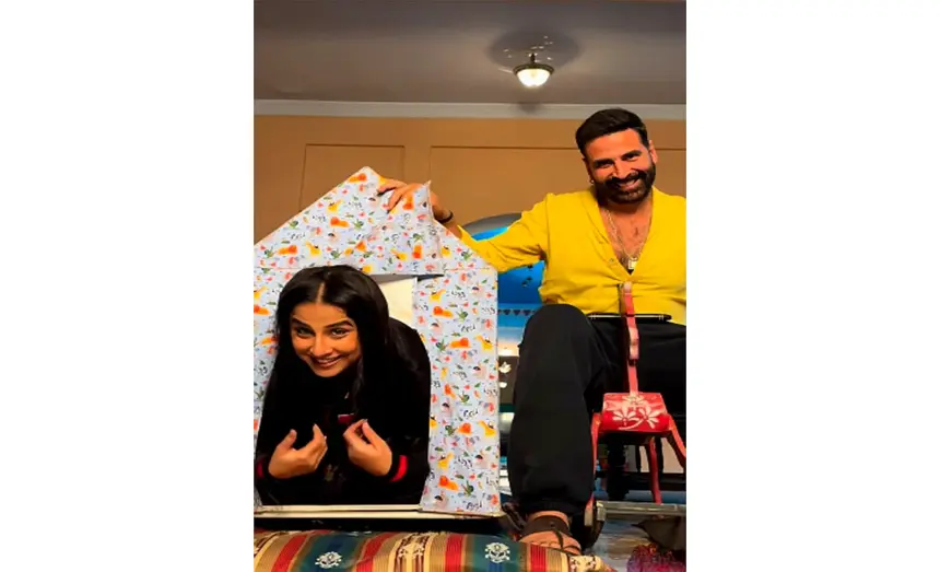 Akshay Kumar Bhooth Bangla: Akshay Kumar Bhooth Bangla birthday video for Priyadarshan with Vidya Balan; actor-director reunite after 14 years, film set for May 2026 release.