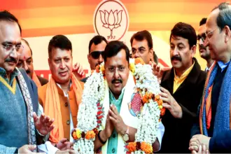 BJP leaders including PM Narendra Modi attend event to announce Nitin Nabin as new BJP National President at party headquarters in New Delhi