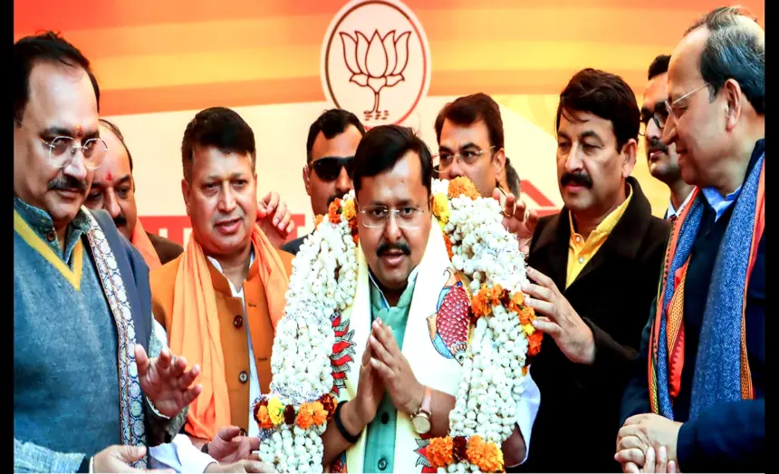 BJP leaders including PM Narendra Modi attend event to announce Nitin Nabin as new BJP National President at party headquarters in New Delhi