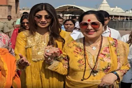 Shilpa Shetty offering prayers at Jagannath Temple Puri on Makar Sankranti