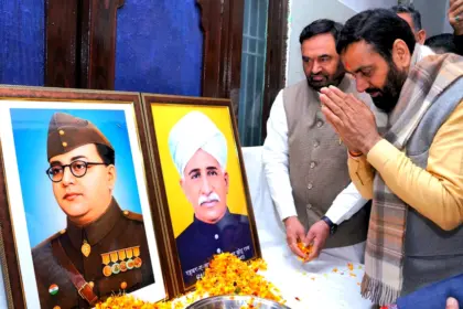 Portrait of Chaudhary Chhotu Ram, legendary farmer and labourer leader of Haryana