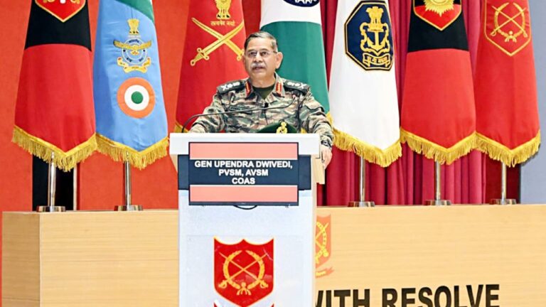 Indian Army Chief General Upendra Dwivedi during official UAE defence visit 2026