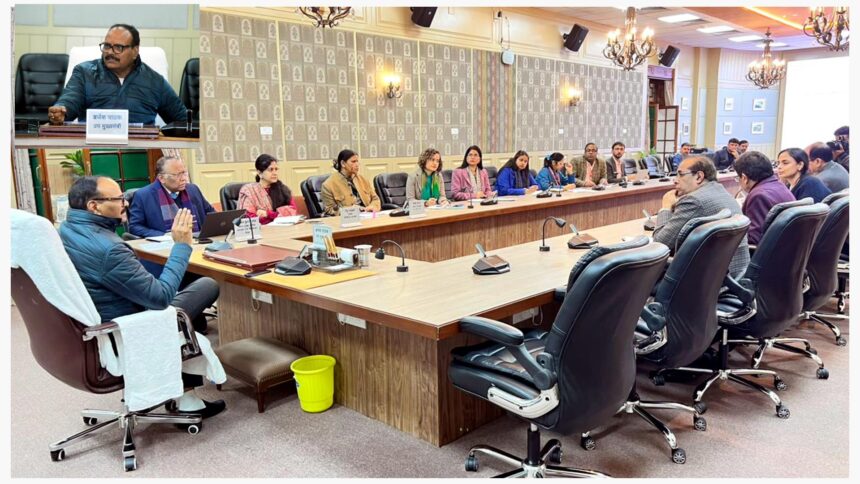 UP Deputy CM Brajesh Pathak chairing health department review meeting in Lucknow on Viksit Bharat health action plan