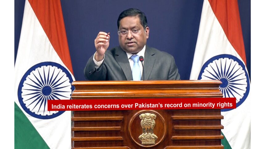 India rejects Pakistan’s claims on minority rights as MEA spokesperson Randhir Jaiswal addresses media briefing